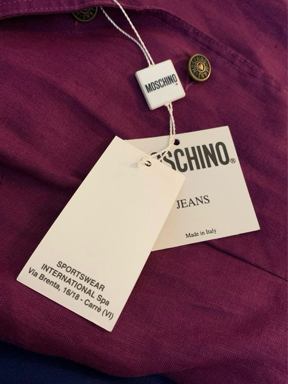 BNWT Moschino Short Sleeve Button Front Dress - Picture 3 of 6